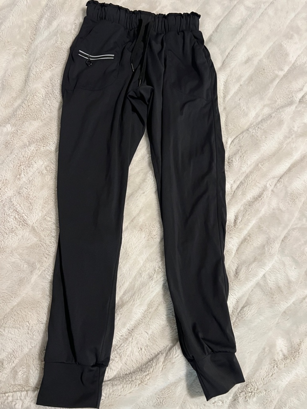 Black Drawstring Jogger Pants